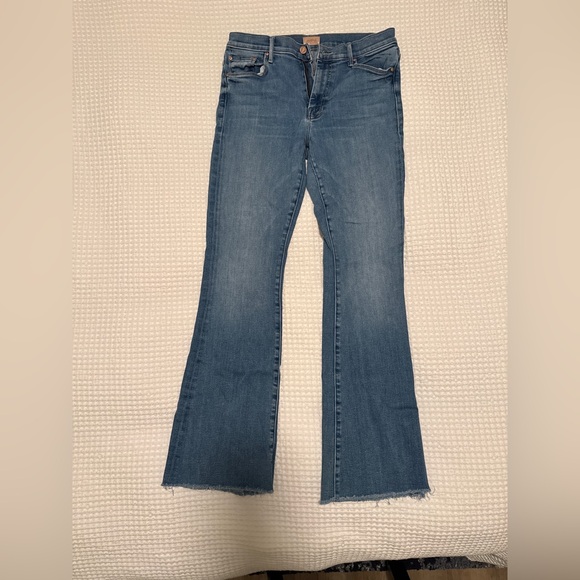 MOTHER Flare Jeans in Classic Blue - Picture 2 of 3